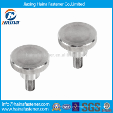 China Fornecedor DIN464 Inoxidável Knurled Thumb parafusos com colarinho